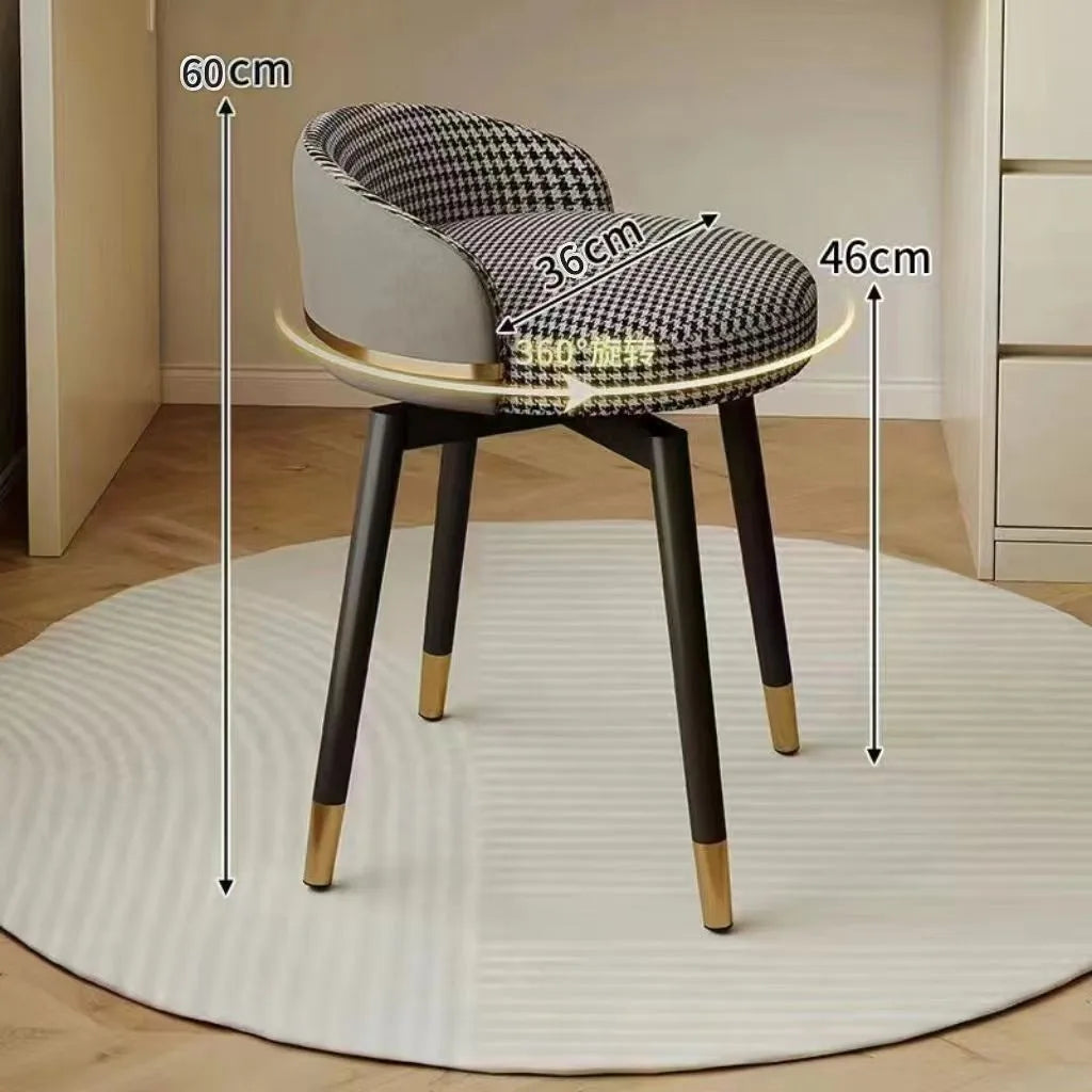 Nordic furniture home decor dressing table chair manicure chair cream style dresser backrest makeup stool girls bedroom