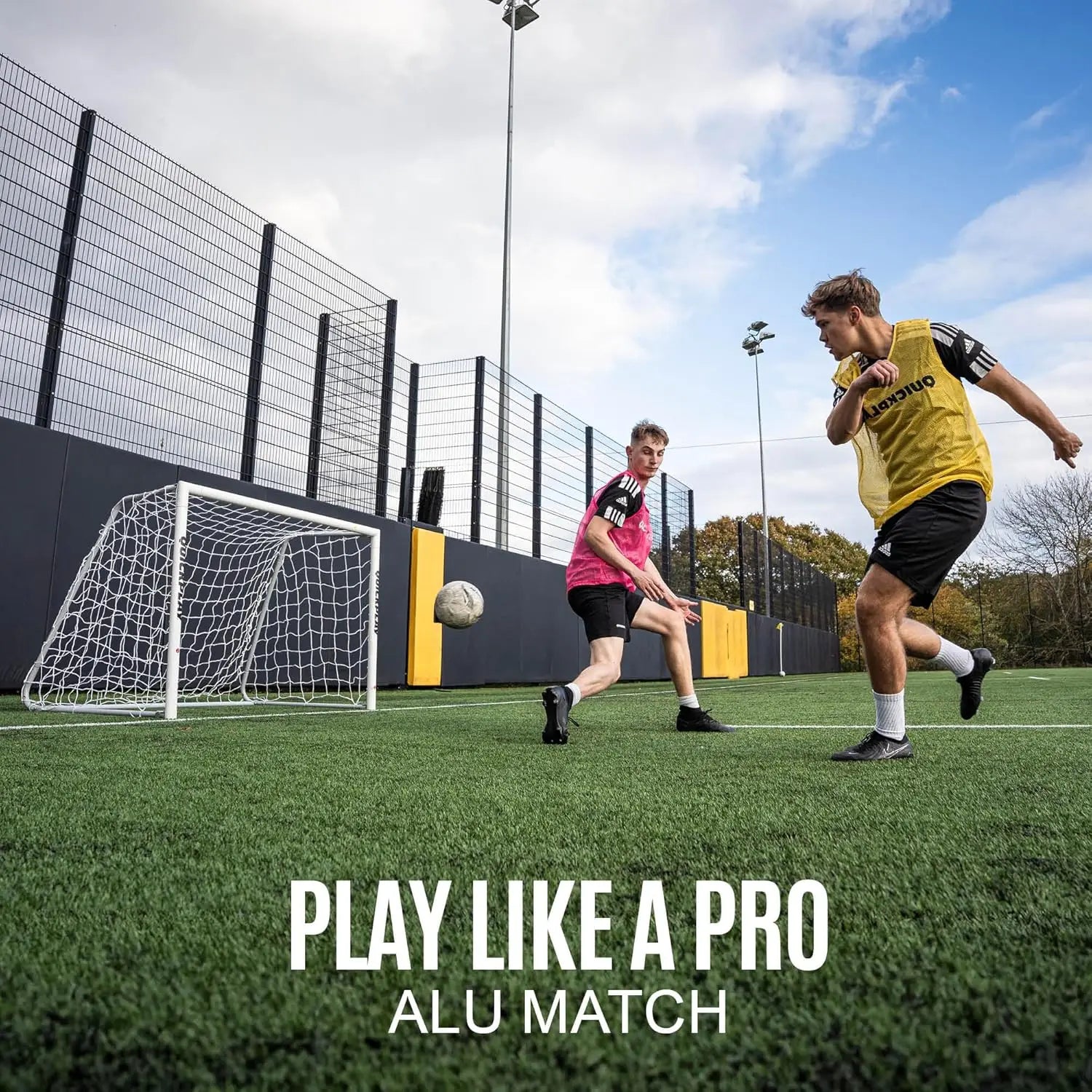 Pro Alu Match Soccer Goal Range Premium Reinforced Aluminum Soccer Match Goal Single Goal