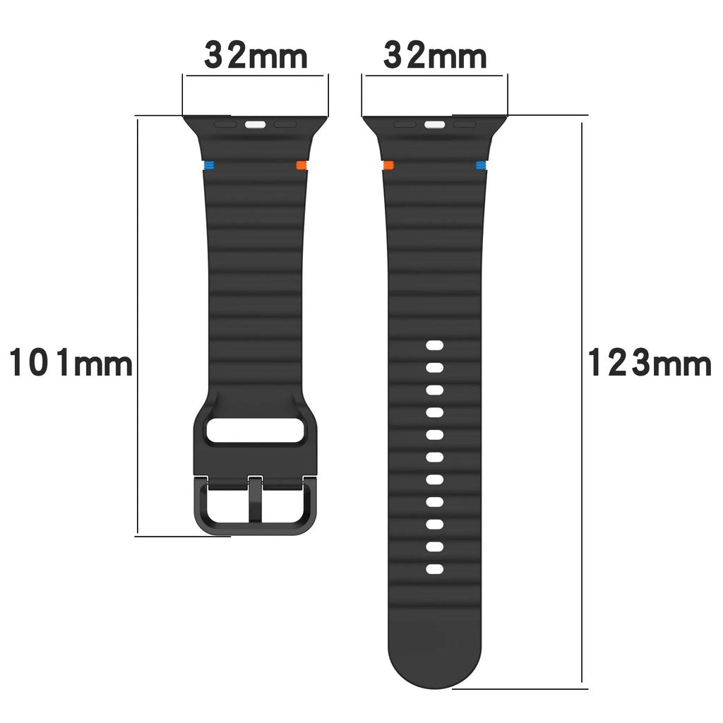 Silicone Strap for Apple watch Ultra Band 49mm 46mm 45mm 42mm 44mm 40mm 41mm correa bracelet belt iWatch series 10 9 8 6 7 5 SE