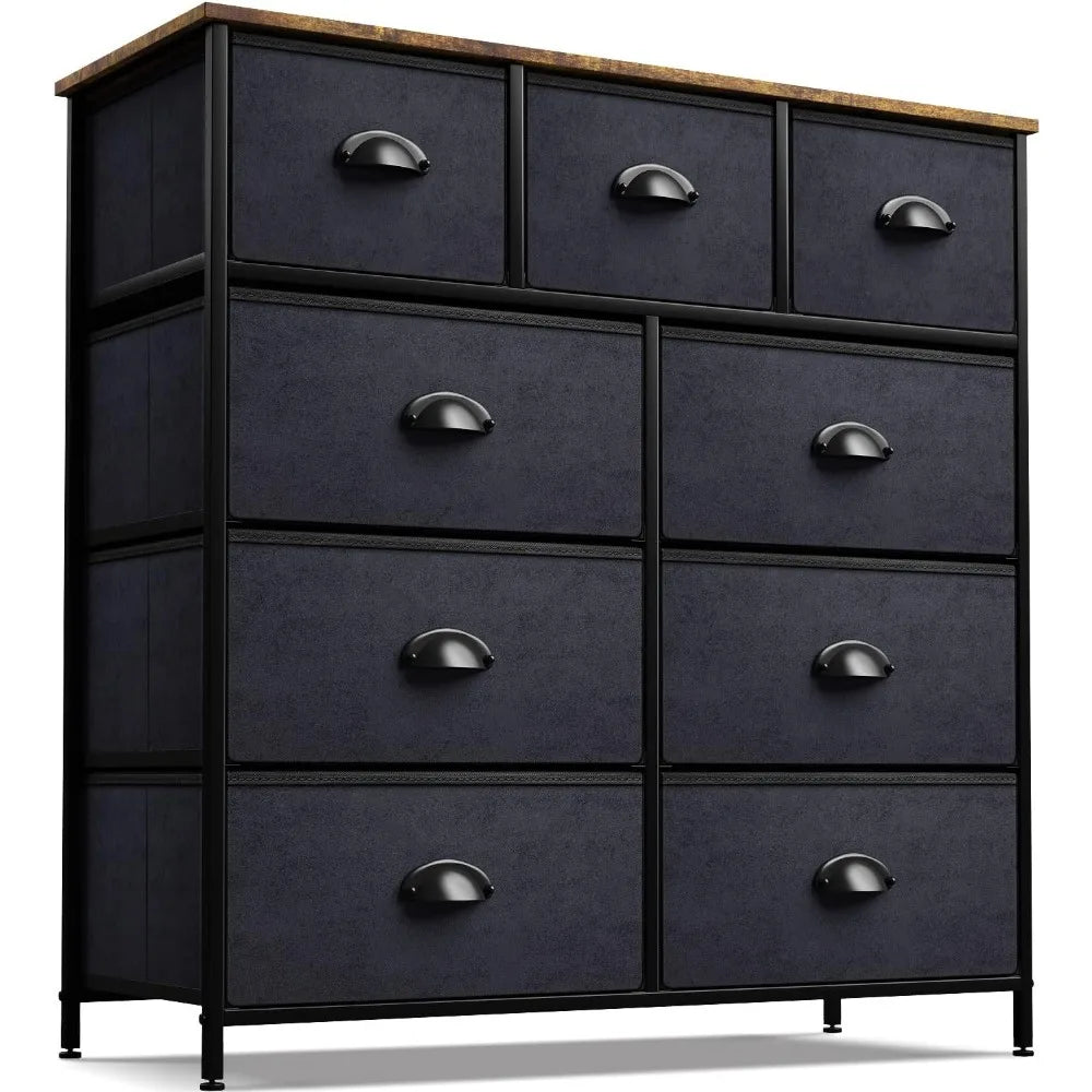 Sorbus Dresser with 9 Drawers - Furniture Storage Chest Tower Unit for Bedroom, Hallway, Closet, Office Organization - Steel Fra