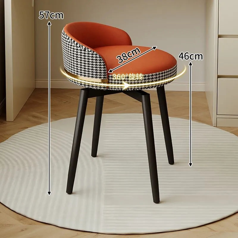 Nordic furniture home decor dressing table chair manicure chair cream style dresser backrest makeup stool girls bedroom