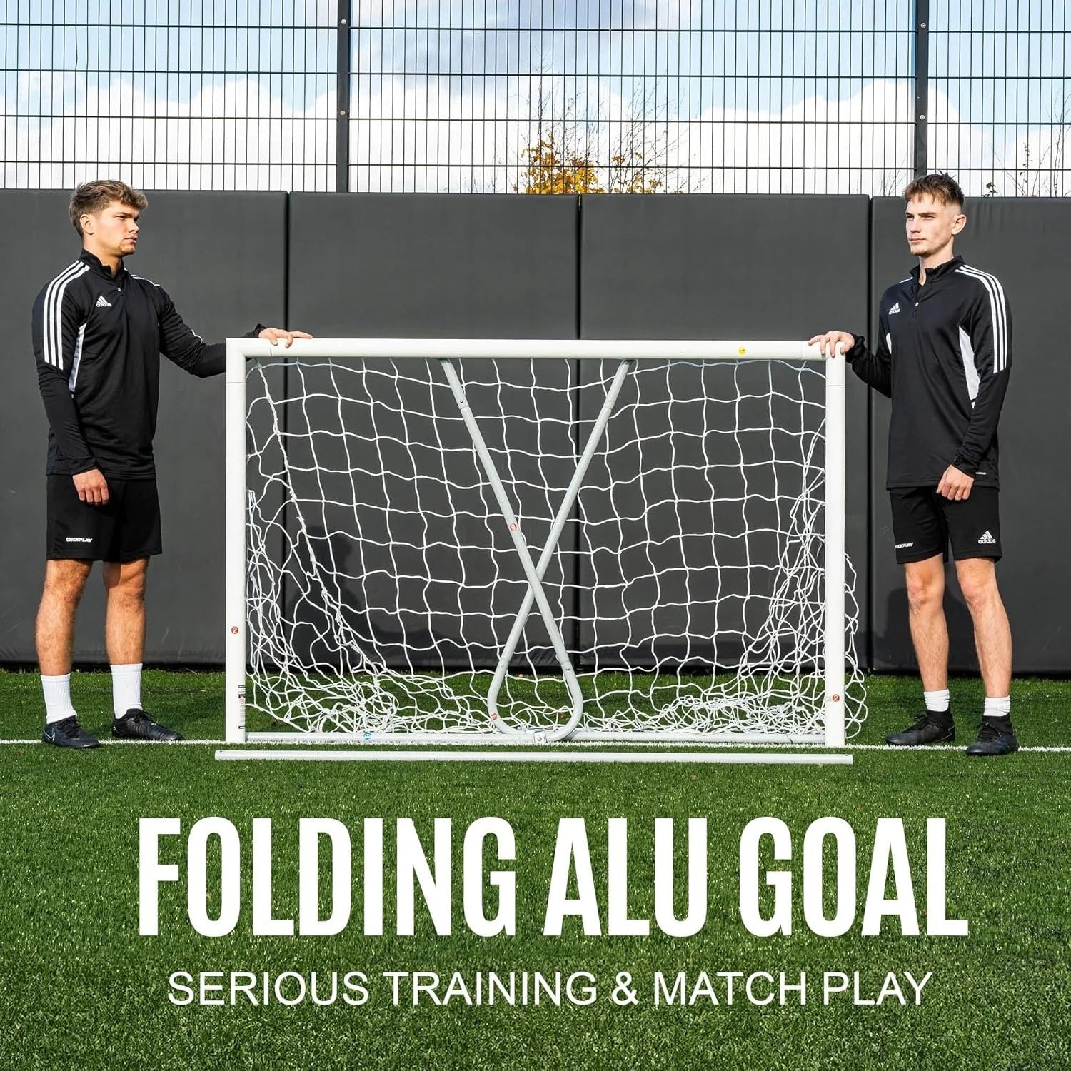 Pro Alu Match Soccer Goal Range Premium Reinforced Aluminum Soccer Match Goal Single Goal