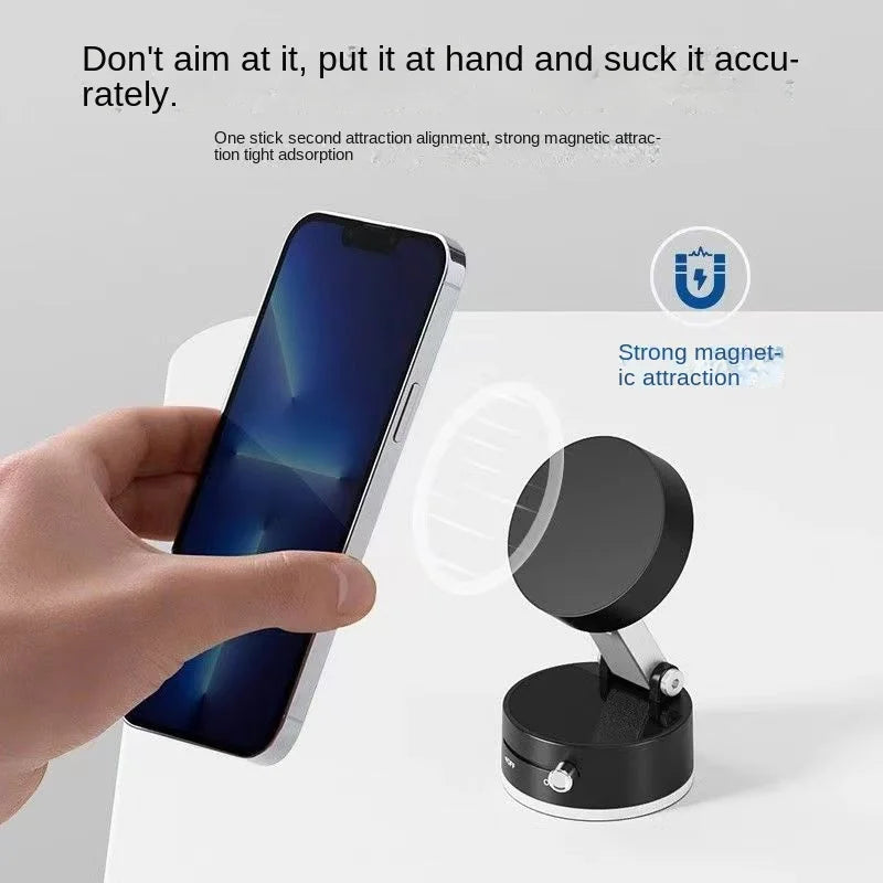 Car Mobile Phone Holder Magnetic 2025 New Suction Cup Vacuum Adsorption Car Special Navigation Fixed Mobile Phone Holder
