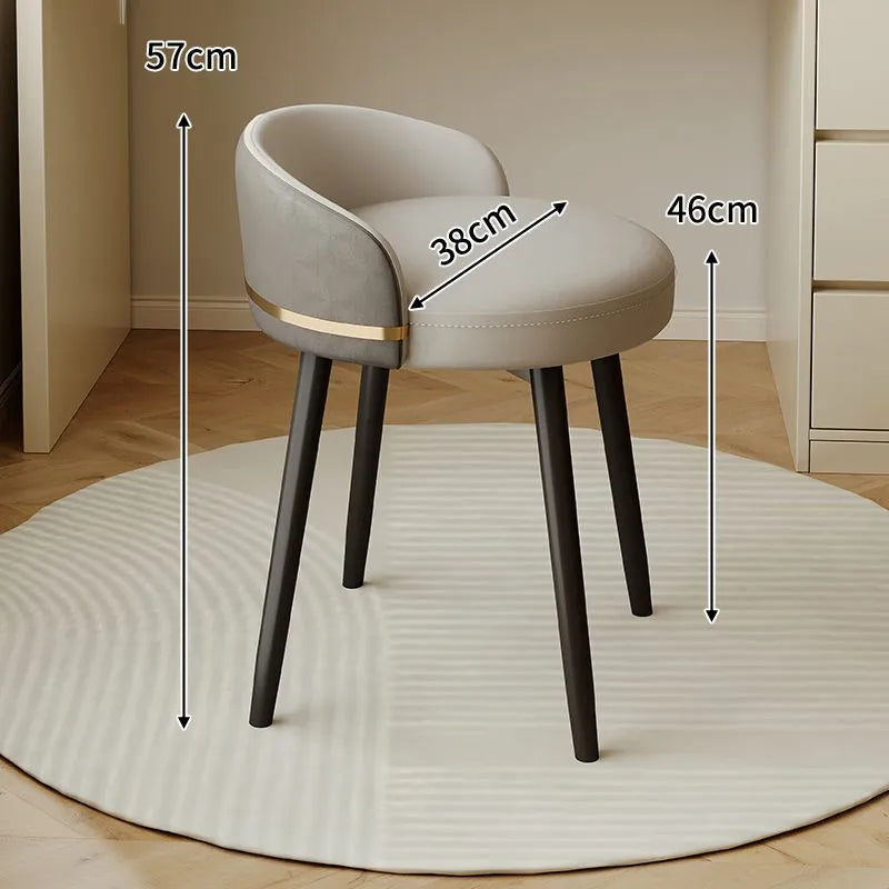 Nordic furniture home decor dressing table chair manicure chair cream style dresser backrest makeup stool girls bedroom