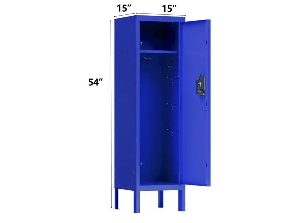 School Storage Cabinet 1 Door Tall Single Metal Locker-Retro Style Storage Cabinet--Industrial Furniture--For Living Room/Bedroo