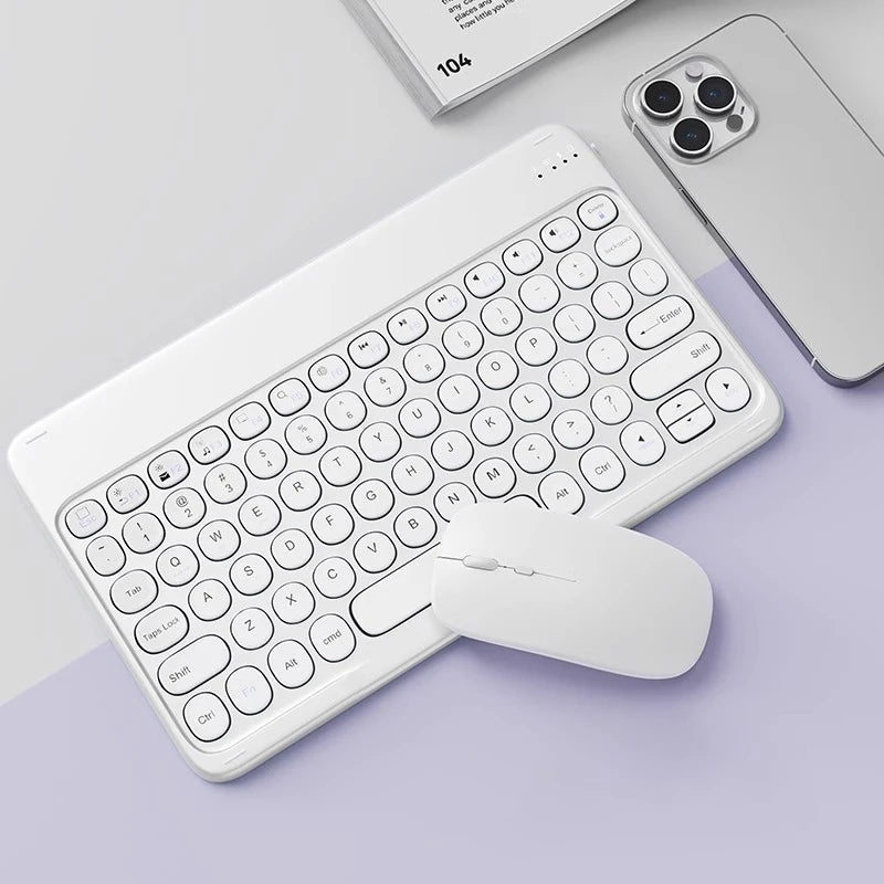 Portable 10 inch Bluetooth Keyboard for iPad Xiaomi Tablet Wireless Keyboard Phone Laptop Accessories Keyboards Spanish English