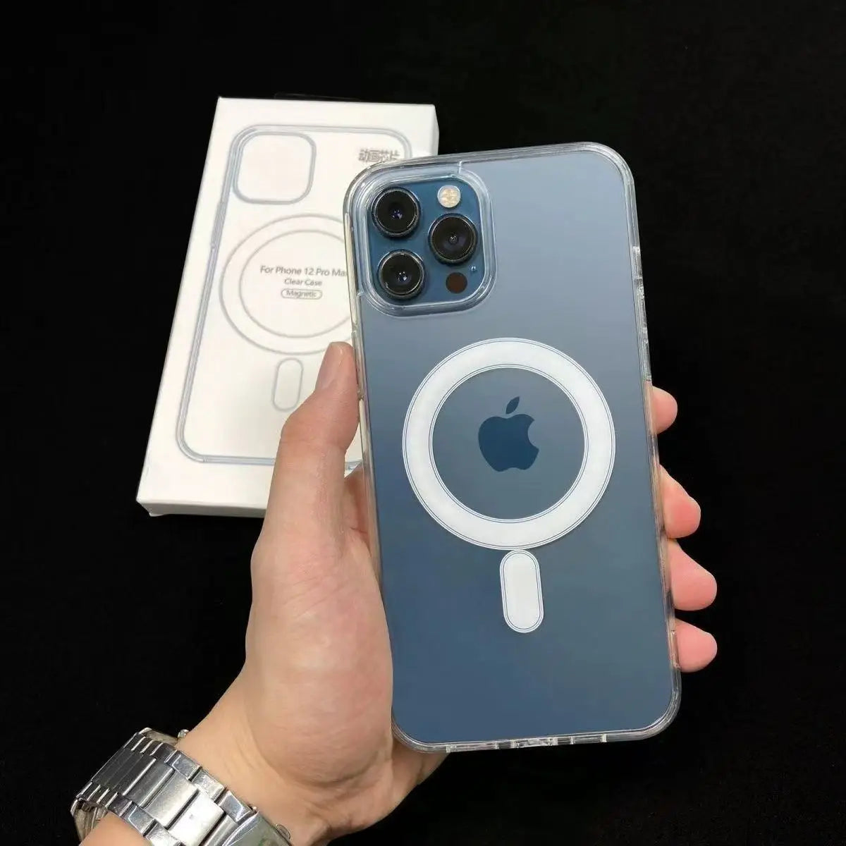 New Transparent Acrylic Clear Case For iPhone 16 15 14 13 12 11 Pro Max Magnatic For Magsafe Wireless Charge Cover