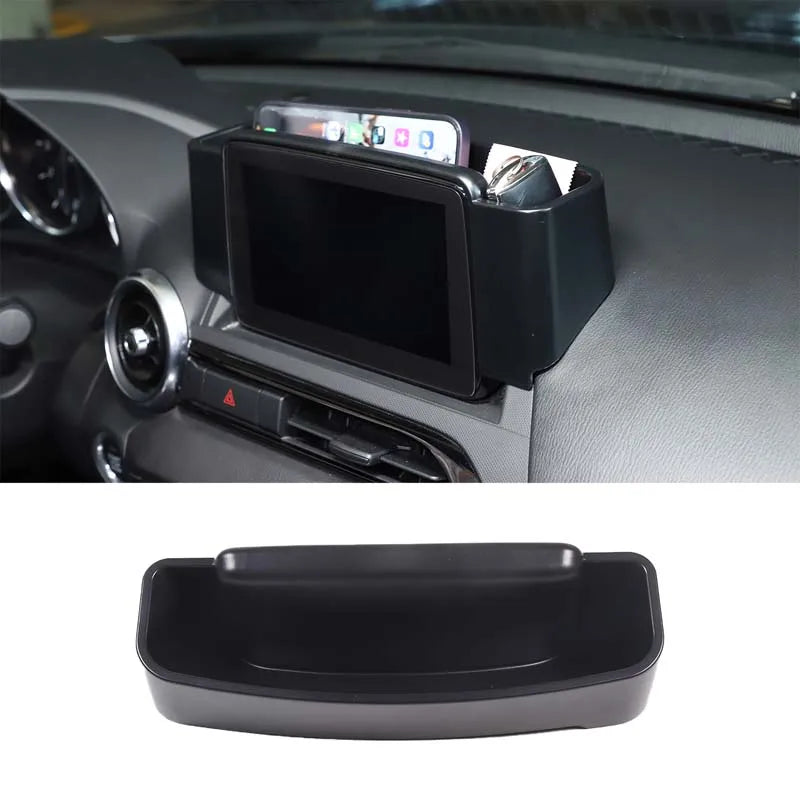 For Mazda MX-5 2016-2023 ABS black car central control navigation screen rear storage box mobile phone tray interior accessories
