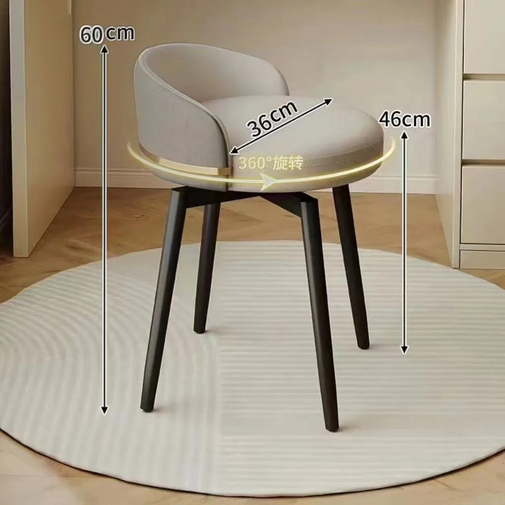Nordic furniture home decor dressing table chair manicure chair cream style dresser backrest makeup stool girls bedroom