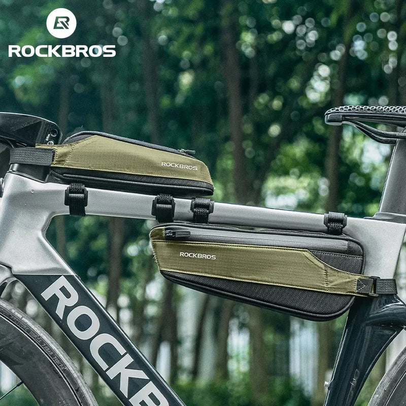 ROCKBROS Small Bicycle Bag Portable Ultralight Cycling Top Tube Bag Mountain MTB Road Bike Phone Tool Bag Bicycle Accessories