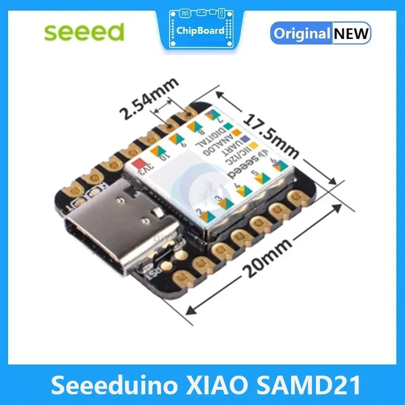 Seeeduino XIAO SAMD21 Cortex M0+ Nano 48MHZ SPI I2C Interface For Arduino IDE/IOT System Development Tool Type-c