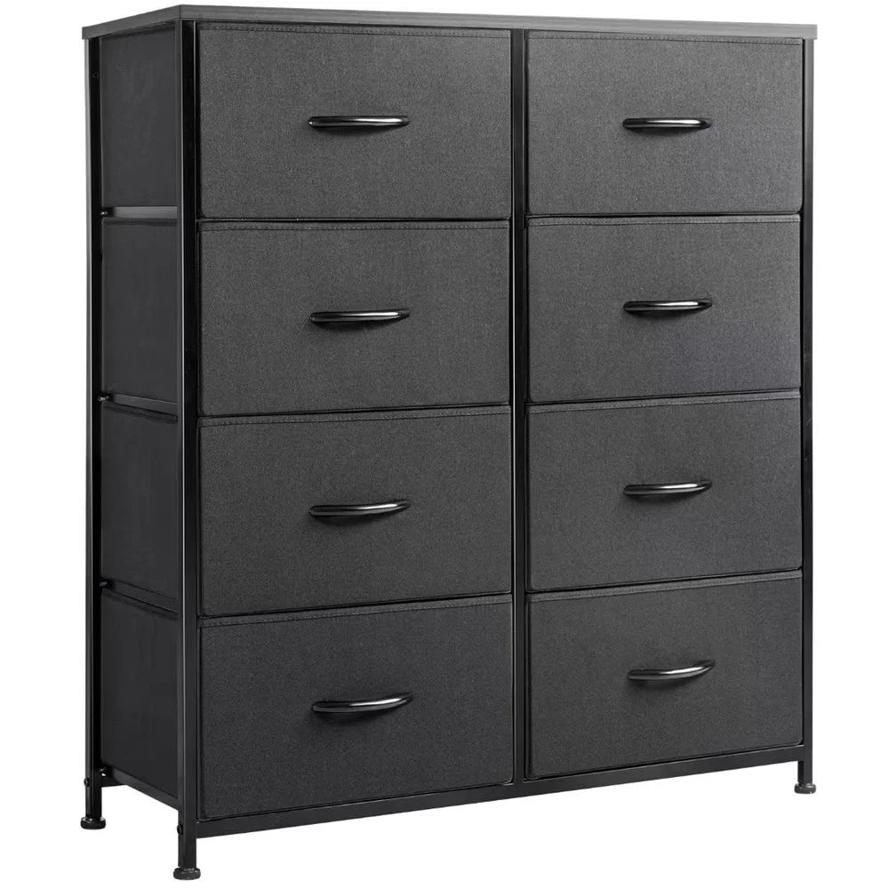 Modern 8 Drawer Non-Woven Fabric Dresser Versatile Storage Solution Closet Unit Bedroom Living Room Nursery Dorm Offices